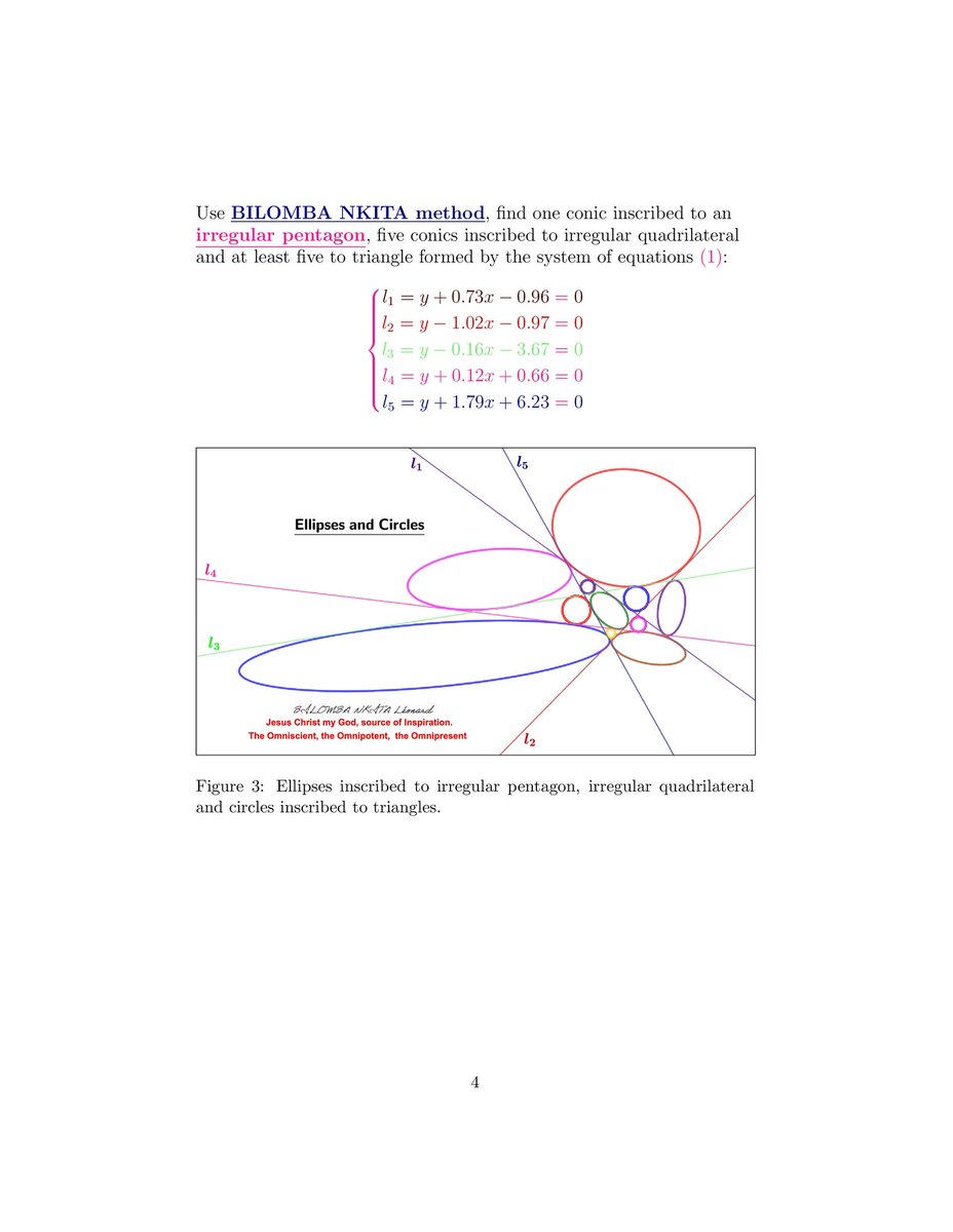 DÉCOUVERTES EN MATHÉMATIQUES. 
Le système de cinq équations linéaires et applications.