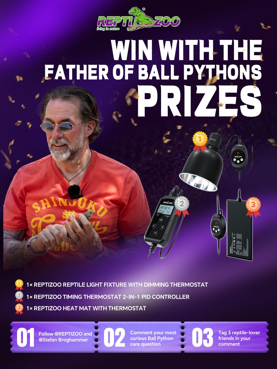 repti_zoo's tweet image. Win with the Father of Ball Pythons! 

To celebrate this exciting collaboration, we’re giving away 3 professional-grade reptile setups!

💡 How to Enter
 Follow @REPTIZOO 👇

*Open to US residents only (Excluded Alaska)

#reptizoo #giveaway #clownballpython #enclosure #fyp