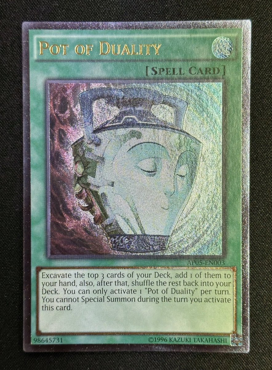 遊戯王 強欲で謙虚な壺 Pot of Duality 英語 レリーフx3 AP 遊戯王 他言語