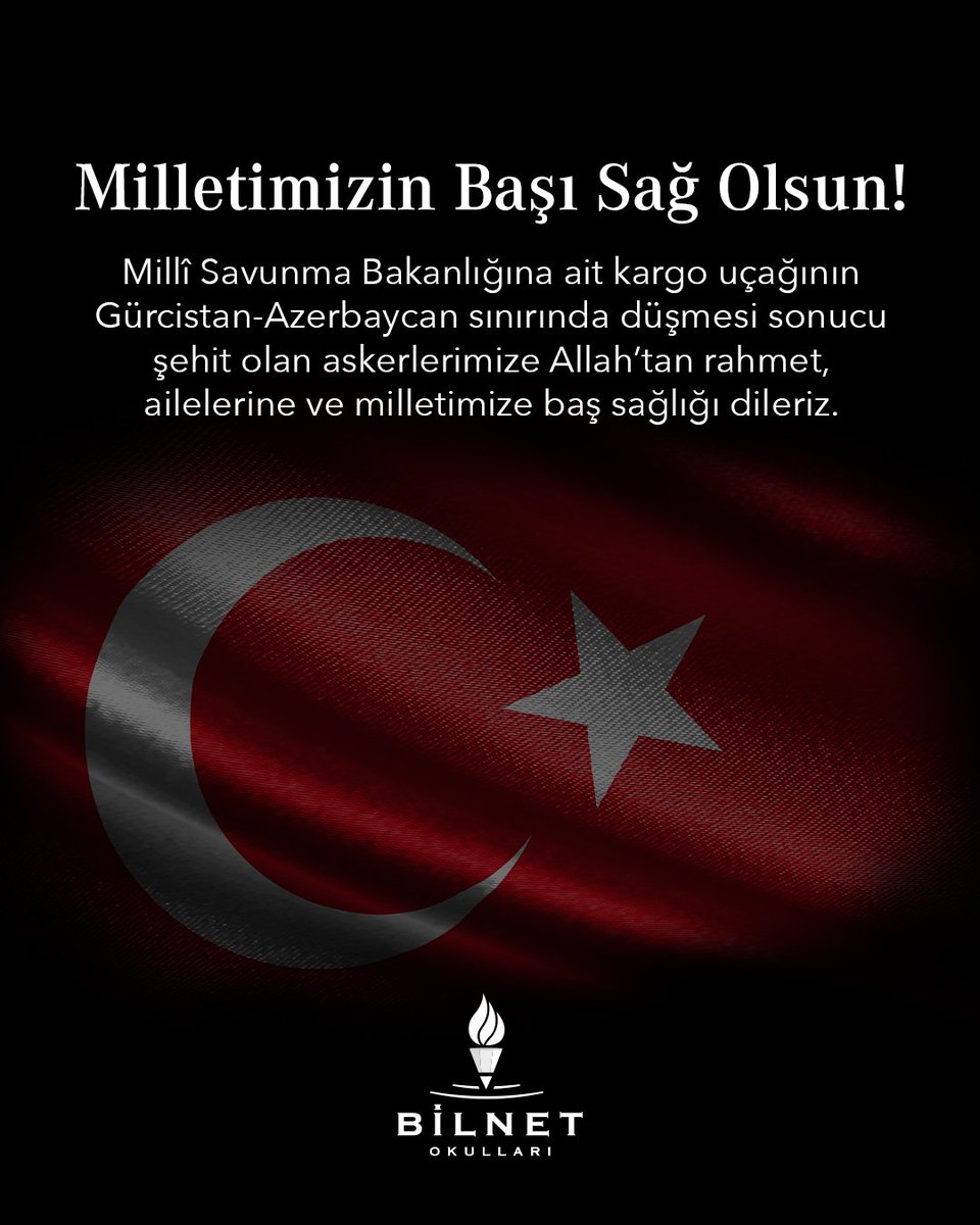 Milletimizin Başı Sağ Olsun!

Millî Savunma Bakanlığına ait kargo uçağının Gürcistan-Azerbaycan sınırında düşmesi sonucu şehit olan askerlerimize Allah’tan rahmet, ailelerine ve milletimize baş sağlığı dileriz.