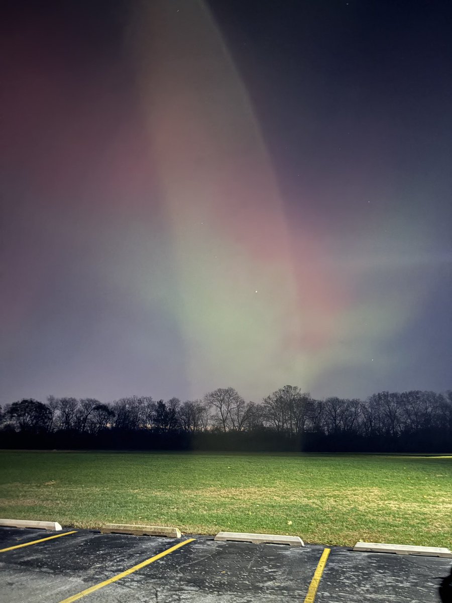 Check out the view of the Northern Lights late last night over the Indian Trail field!