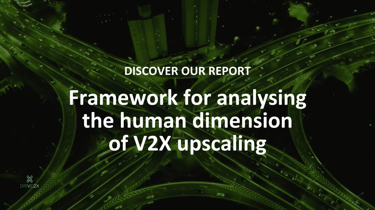 Discover our report, which fills a gap in the literature about V2X infrastructure upscaling:
that most studies look at single stakeholder groups, not at their specific motivations, barriers, and how they interact and influence one another.

👉drive2x.eu/wp-content/upl…