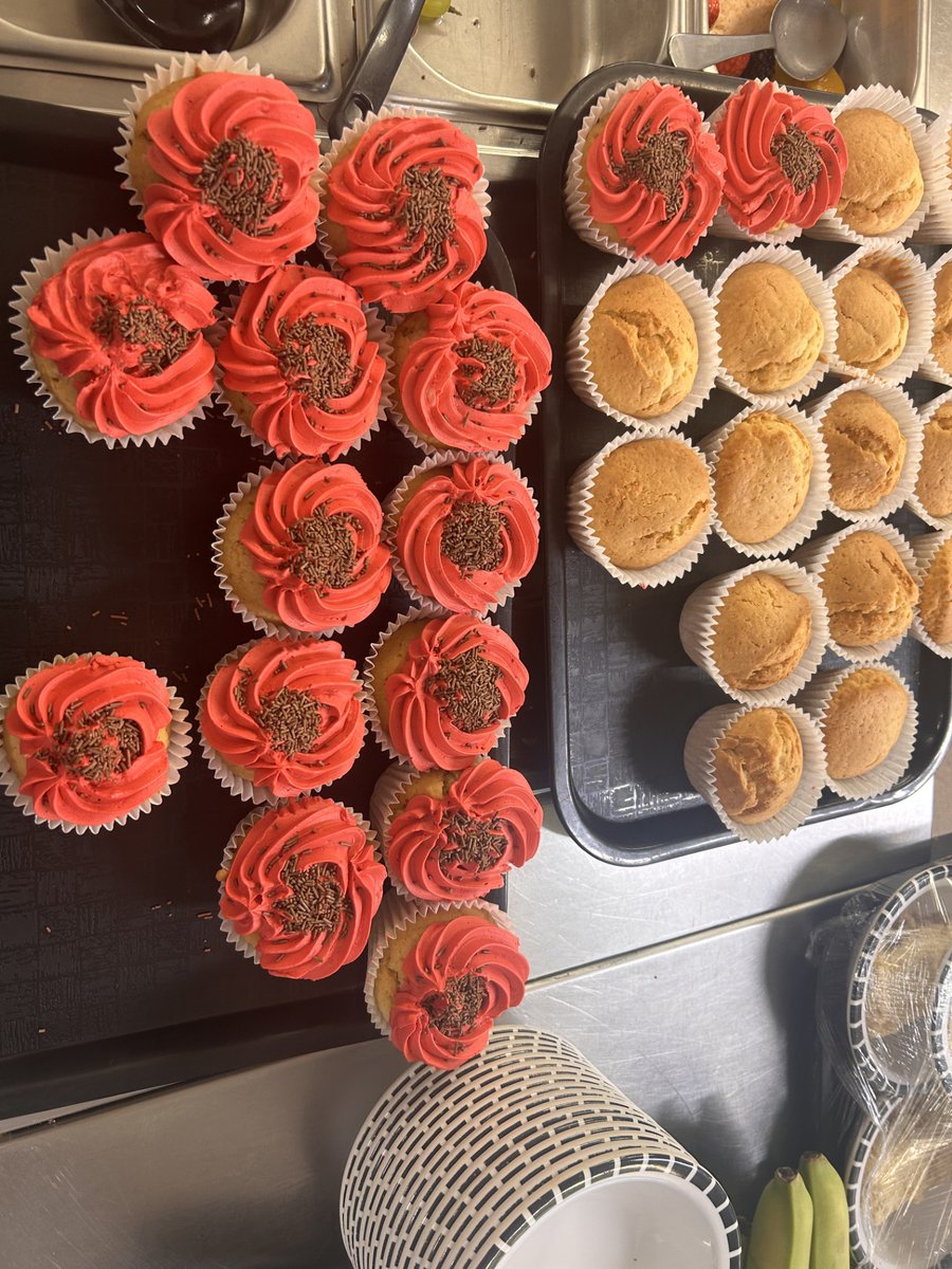 Honouring their memory — a minute of silence and poppy cakes to remember the fallen.