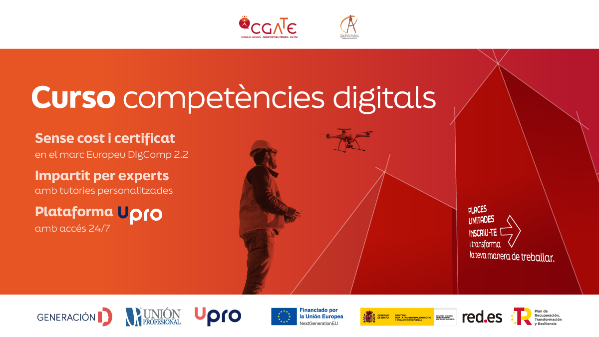 Si ets professional de l'Arquitectura Tècnica, encara pots accedir a una formació sense cost i certificada amb la qual dominaràs eines digitals clau per a la teva carrera: BIM, escàner 3d, digitalització d'obra i molt més 📷 El 90% de les places ja està reservat!