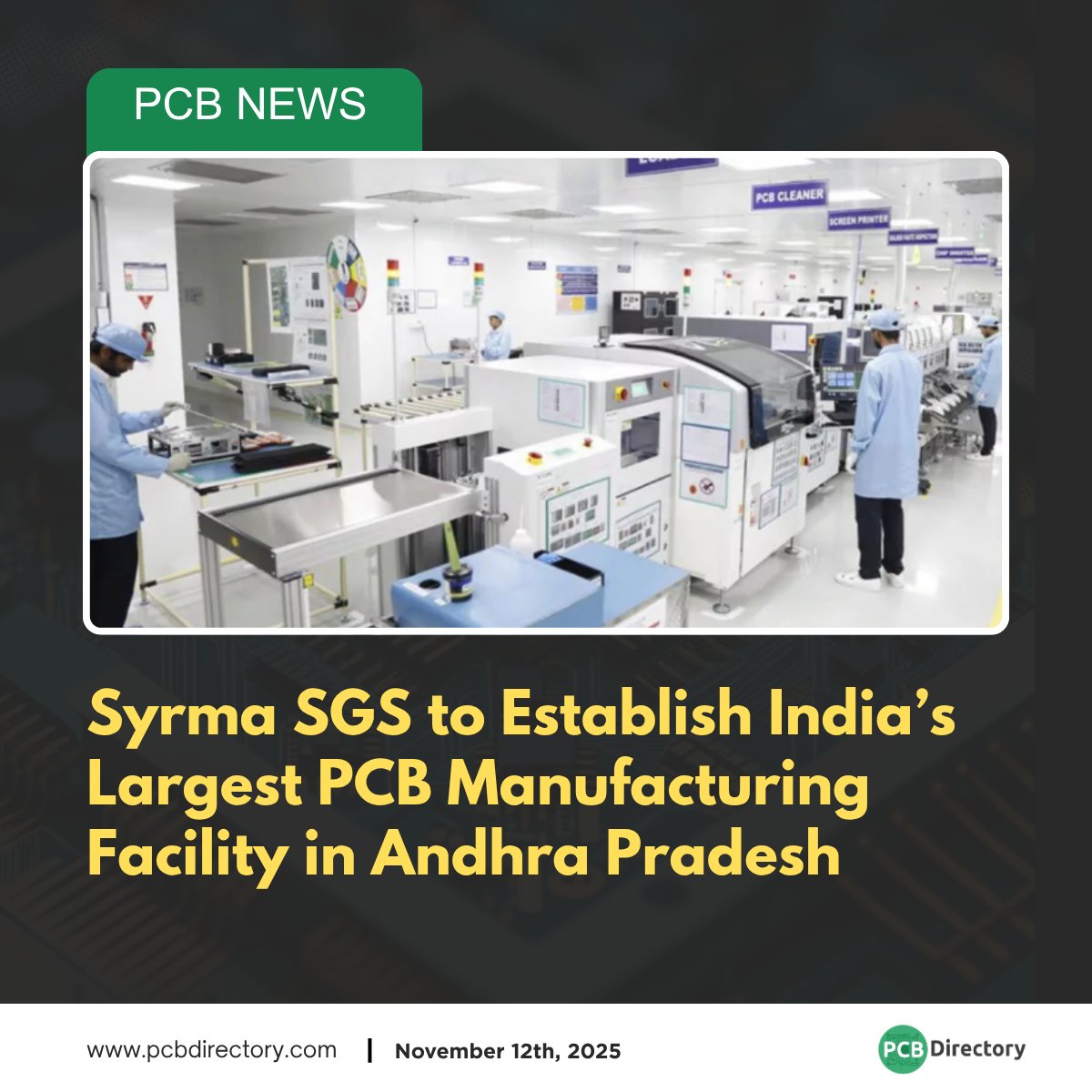 PCB_Directory's tweet image. Syrma SGS will invest ₹1,595 crore to set up India’s largest multi-layer PCB manufacturing unit near Naidupeta, Andhra Pradesh creating over 2,100 high-skill jobs. 

Read more: ow.ly/fqqz50XqnIG

#printedcircuit #news #industry #PCB #manufacturing #electronics #MakeInIndia