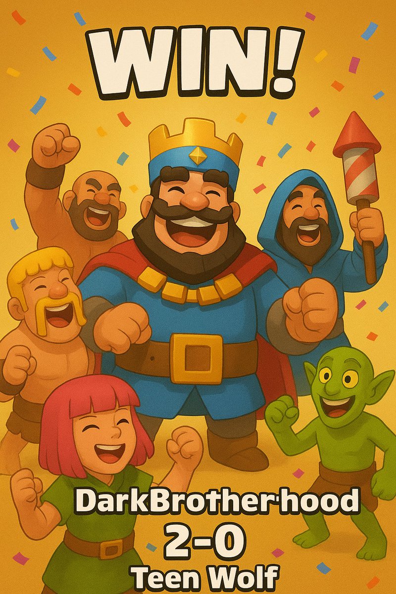 Another win in <a href="/SquadLeagueCR/">Squad League 💎</a> ! This time, we beat Teen Wolf 2-0 and are on a good way to advancing through the groupstage🥳 MVP: <a href="/DB_phil_cr/">☆Ⓟⓗⓘⓛ☆</a> (2-0)🥇