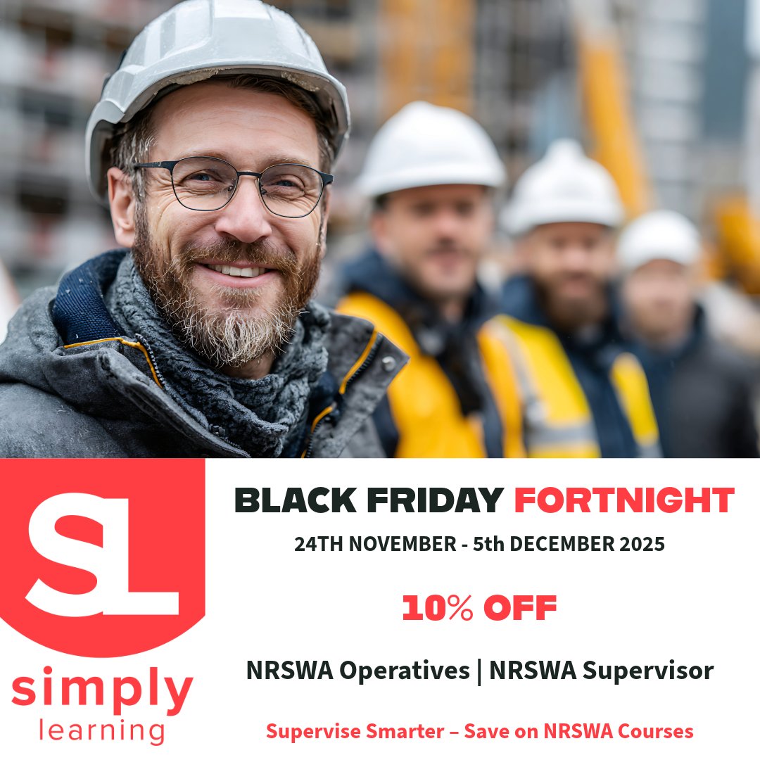 _SimplyLearning's tweet image. 👷 Book your NRSWA training this #BlackFriday &amp;amp; claim a free online course bundle!

simply-learning.co.uk/black-friday-f… | ☎️ 0330 0948 424