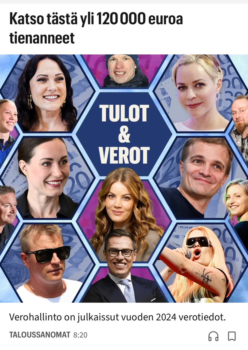 TVahakangas's tweet photo. Tämä kyllä kertoo kuinka surkeassa jamassa Suomi on. Pääsee listoille 120k€ tuloilla, joista toki suuri osa varastetaan verottamalla. #talous #vero #ansiotulo https://t.co/5Qmeu3xNg6