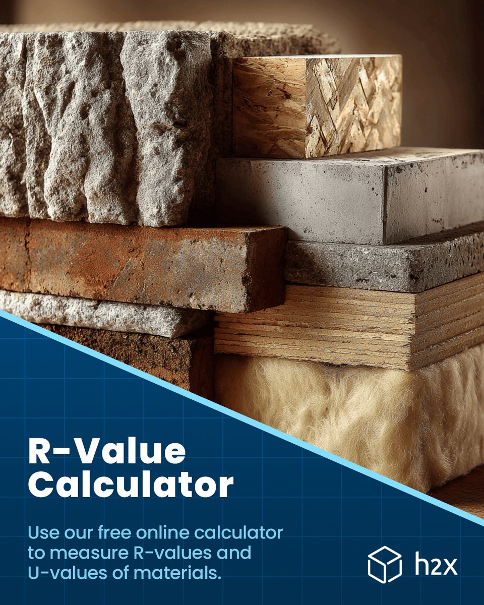 h2xengineering's tweet image. Not sure how to calculate R-Value? 🧱

Use our free calculator to work out R-values and U-values of materials.

Start calculating now: h2xengineering.com/r-value-calcul…