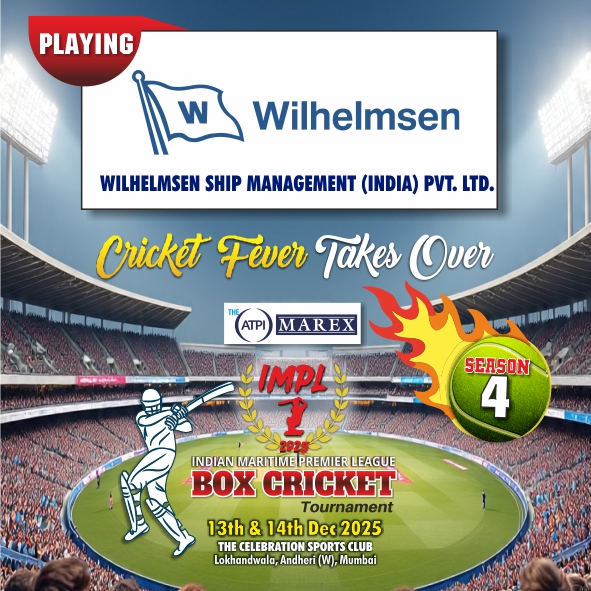 MarexMedia's tweet image. ⚓ All Set to Conquer the Pitch!

Wilhelmsen Ship Management (India) Pvt. Ltd. is ready to bring their A-game to the Indian Maritime Premier League – Box Cricket Tournament (Season 4)! 💪🏏

#IMPL2025 #BoxCricket #MaritimeLeague #Wilhelmsen #MarexMedia #CricketFever #TeamSpirit