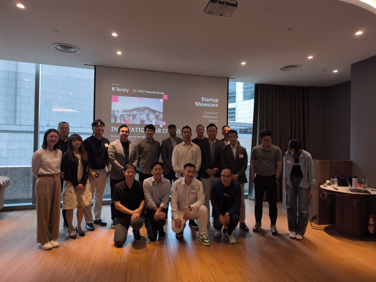 OGBCGroup's tweet photo. We kicked off Singapore FinTech Festival 2025 with the Tenity x KB Financial Group Innovation Lab Crawl & Startup Showcase at #OGBC.
Six Korean startups from the KB Starters Singapore Accelerator presented their fintech innovations, alongside a panel on “Innovation Beyond Borders” featuring leaders from Staple AI, Enterprise Singapore, and Korea SMEs & Startups Agency.
The evening brought together founders, investors, and ecosystem partners to exchange ideas and strengthen the bridge between Singapore and Korea’s startup communities.