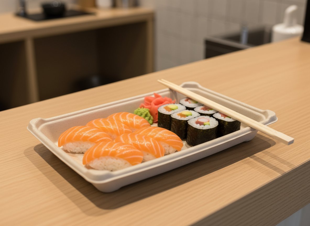 e2go's tweet image. Our eco-friendly bagasse sushi trays with recyclable PET lids are now available at special prices!

Made from renewable sugarcane fibre, they’re durable, compostable, and ideal for sustainable food presentation 🍣

e-2go.net/products/sushi…