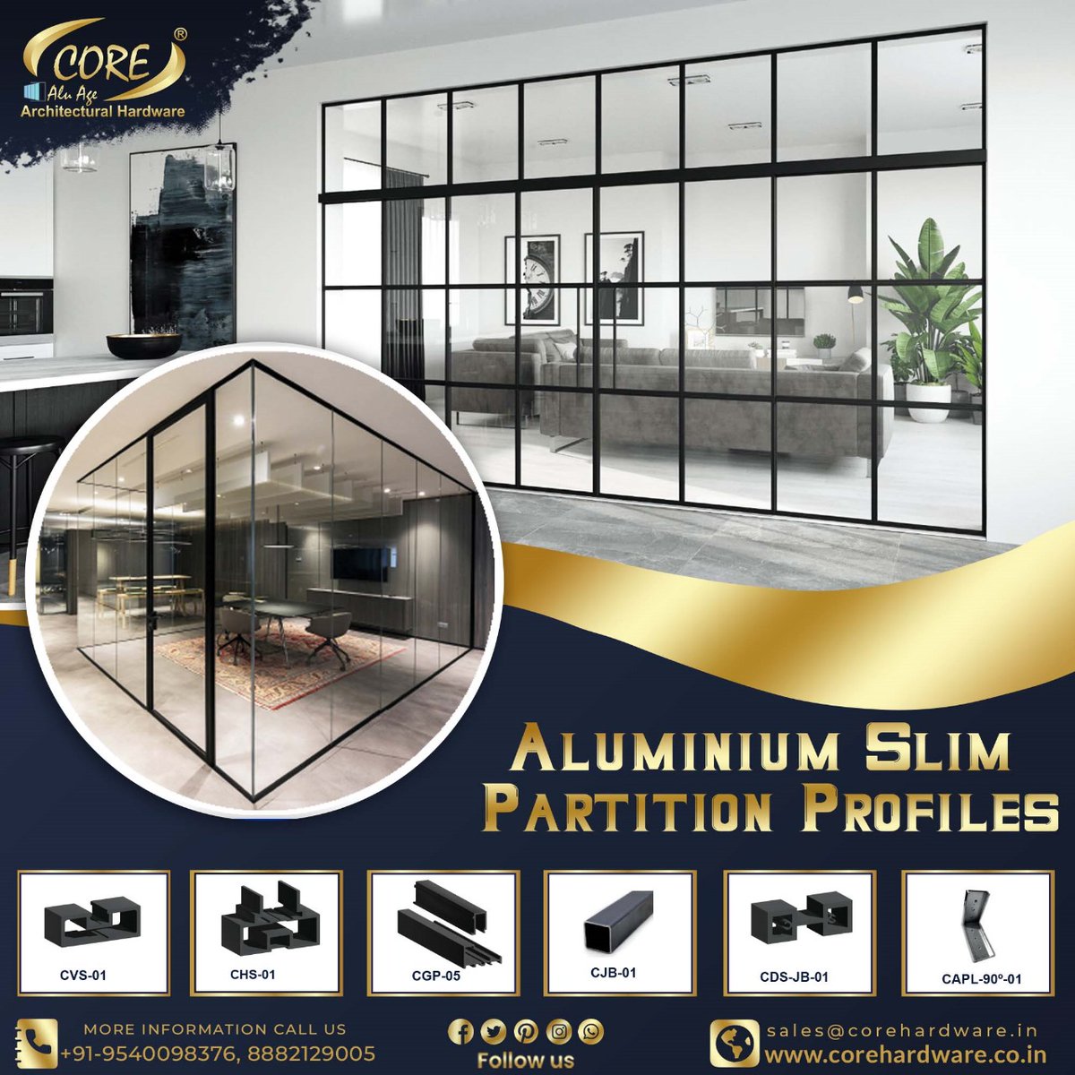 Transform your space with Core Aluminium Slim Partition Profiles —
where minimalism meets durability. ✨

#Core #CoreAluminium #SlimPartitions #ModernDesign #ArchitecturalSolutions #InteriorUpgrade #MinimalStyle #AluminiumProfiles #DesignWithCore