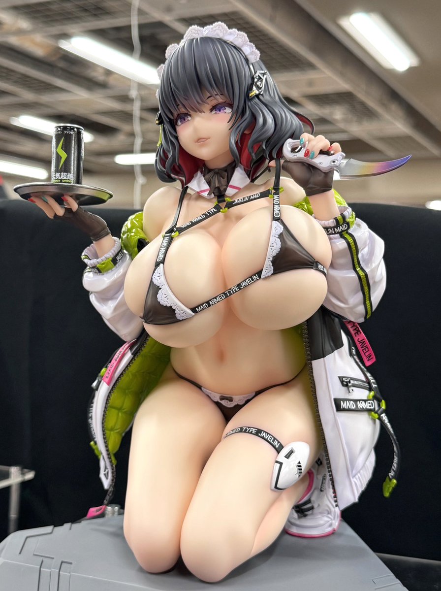 beyond_the_2D's tweet photo. 「冥途武装：Javelin Street Ver.」のデコマス初公開✨
Nidyのイラストがフィギュア化されました！本日宮沢模型展示会に展示されました。Axに引き続きノクタナスさんで1/4の特大ボリュームで制作中です。 https://t.co/e7GFIT1D9o