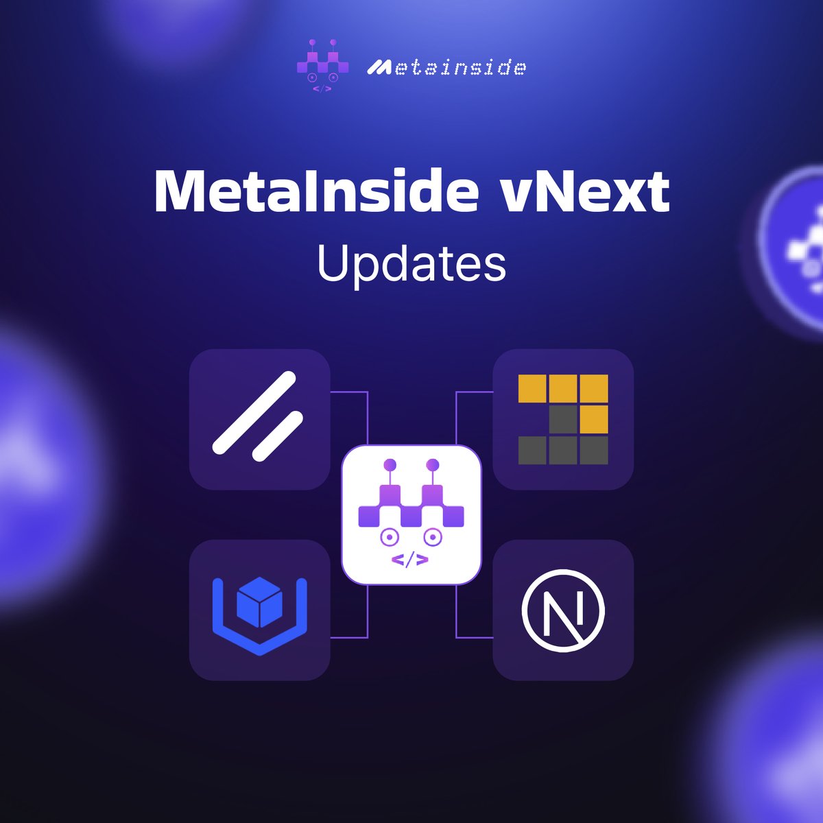 TLDR 🚀 MetaInside vNext is LIVE

Here’s what’s cooking in this upgrade 👇🔥

⚡ Fullstack Development with Next.js
Not just prototypes dApps anymore - build real, complex, production-grade dApps.
(Next up: Supabase "Web Postgres integration 👀")

📦 PNPM Enabled
Blazing-fast