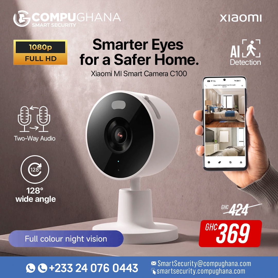 CompuGhanaLTD's tweet image. Upgrade Your Home Security with Xiaomi Cameras!
Whether you need  monitoring, outdoor protection, or advanced dual-lens vision, we have the perfect camera to keep your property and loved ones safe.  030 2752020 / 0243 143 143

 #SecurityCamera  #CompuGhana #xiaomicamera