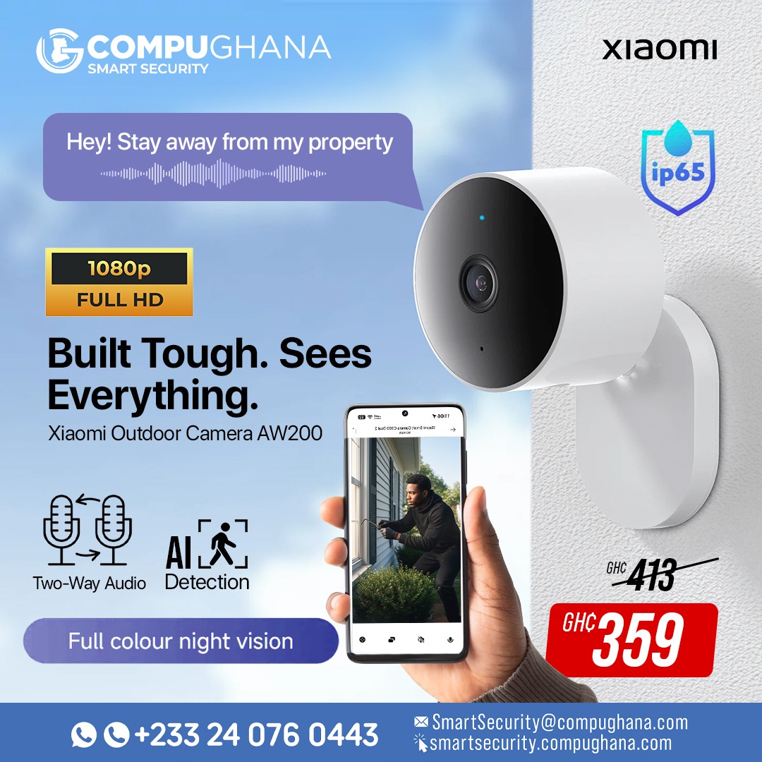 CompuGhanaLTD's tweet image. Upgrade Your Home Security with Xiaomi Cameras!
Whether you need  monitoring, outdoor protection, or advanced dual-lens vision, we have the perfect camera to keep your property and loved ones safe.  030 2752020 / 0243 143 143

 #SecurityCamera  #CompuGhana #xiaomicamera