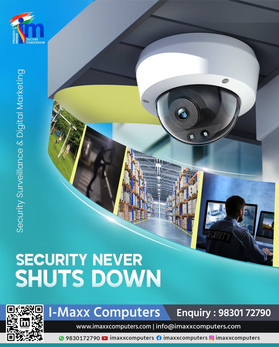 imaxxcomputers's tweet image. 🚨 Our robust security surveillance systems are designed to provide continuous protection for your business, no matter the environment.

📞9830172790
📧info@imaxxcomputers.com
🌐imaxxcomputers.com

#SecuritySurveillance #CCTV #BusinessProtection #IMaxxComputers