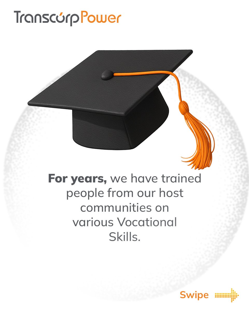 Transcorppower_'s tweet image. Our Vocational Skills Training and Entrepreneur Empowerment Programme is dedicated to empowering indigenes of our host communities with practical skills needed to create sustainable livelihoods.