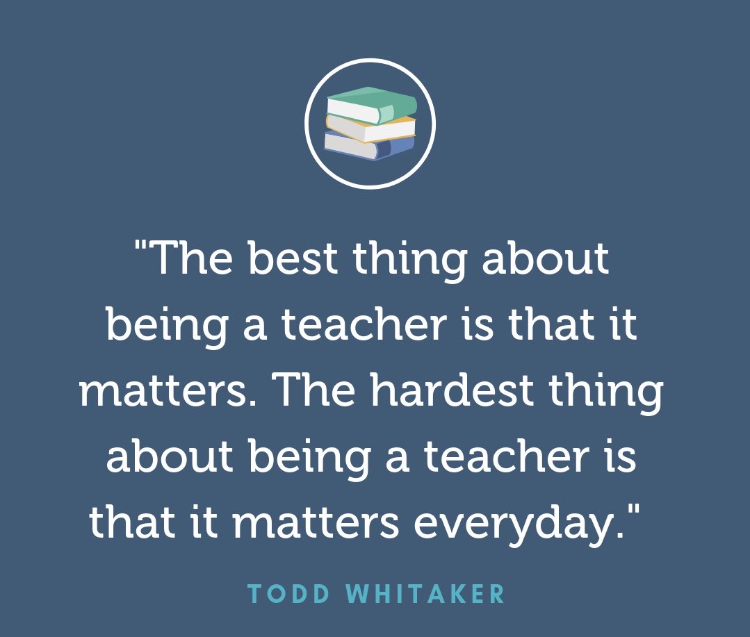The best thing about being a teacher is that it matters. The hardest thing about being a teacher is that it matters everyday.

#education #teachers