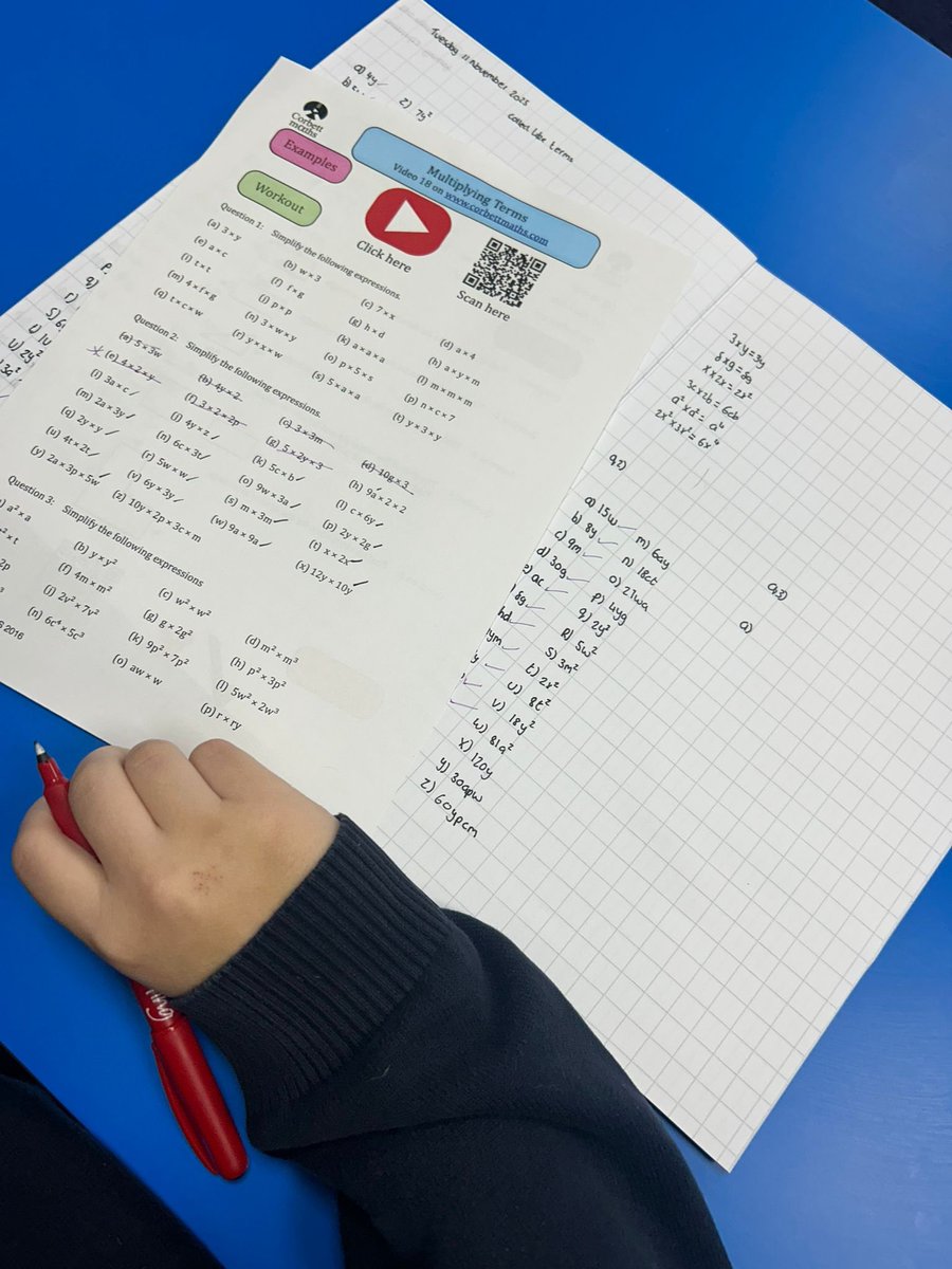reintegreat's tweet image. 🔢📚 This morning, our Year 11 Group has been hard at work during their Maths lesson, focusing on multiplying terms! 💪✨ Their hard work and focus are truly commendable! Keep it up, everyone! 🌟 

#MathMasters #Year11 #LearningInAction