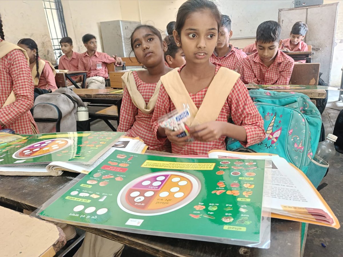 Class 6 students of Govt High School, Sector 17, Panchkula, recently learnt how to use #Nutrition Mat~ a fun, practical tool to track daily meals and build healthy eating habits.

Learning #wellness, one balanced plate at a time!

<a href="/MoHFW_INDIA/">Ministry of Health</a> <a href="/cbseindia29/">CBSE HQ</a> <a href="/ncert/">NCERT</a> <a href="/EduMinOfIndia/">Ministry of Education</a>