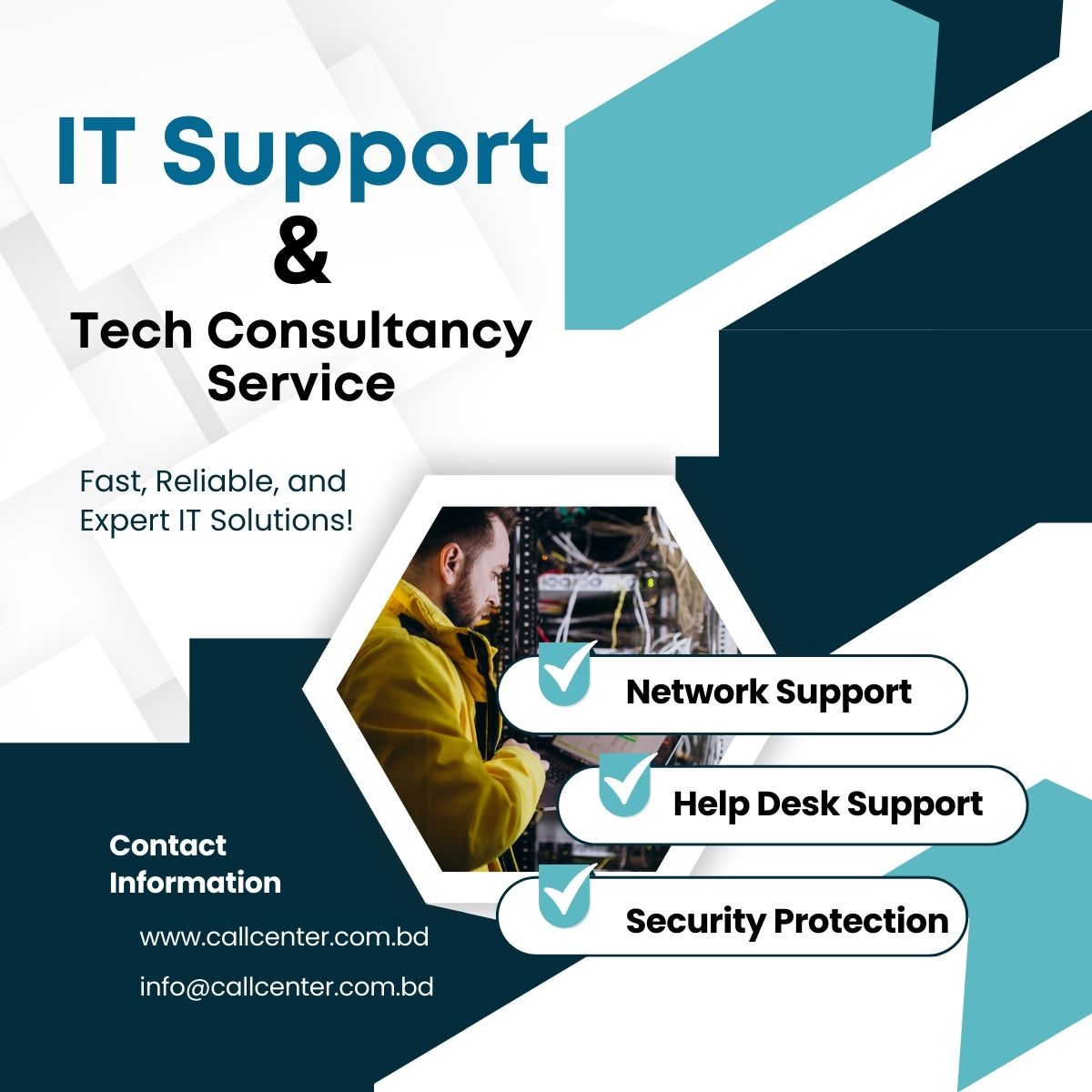 bd_callcenter's tweet image. Fast, reliable, and affordable IT solutions for small to mid-size businesses. 
Contact:
Call: +880 9606999123
Website: callcenter.com.bd/service/it-sup…
#ITSupport #TechConsultancy #ITSolutions #BusinessIT