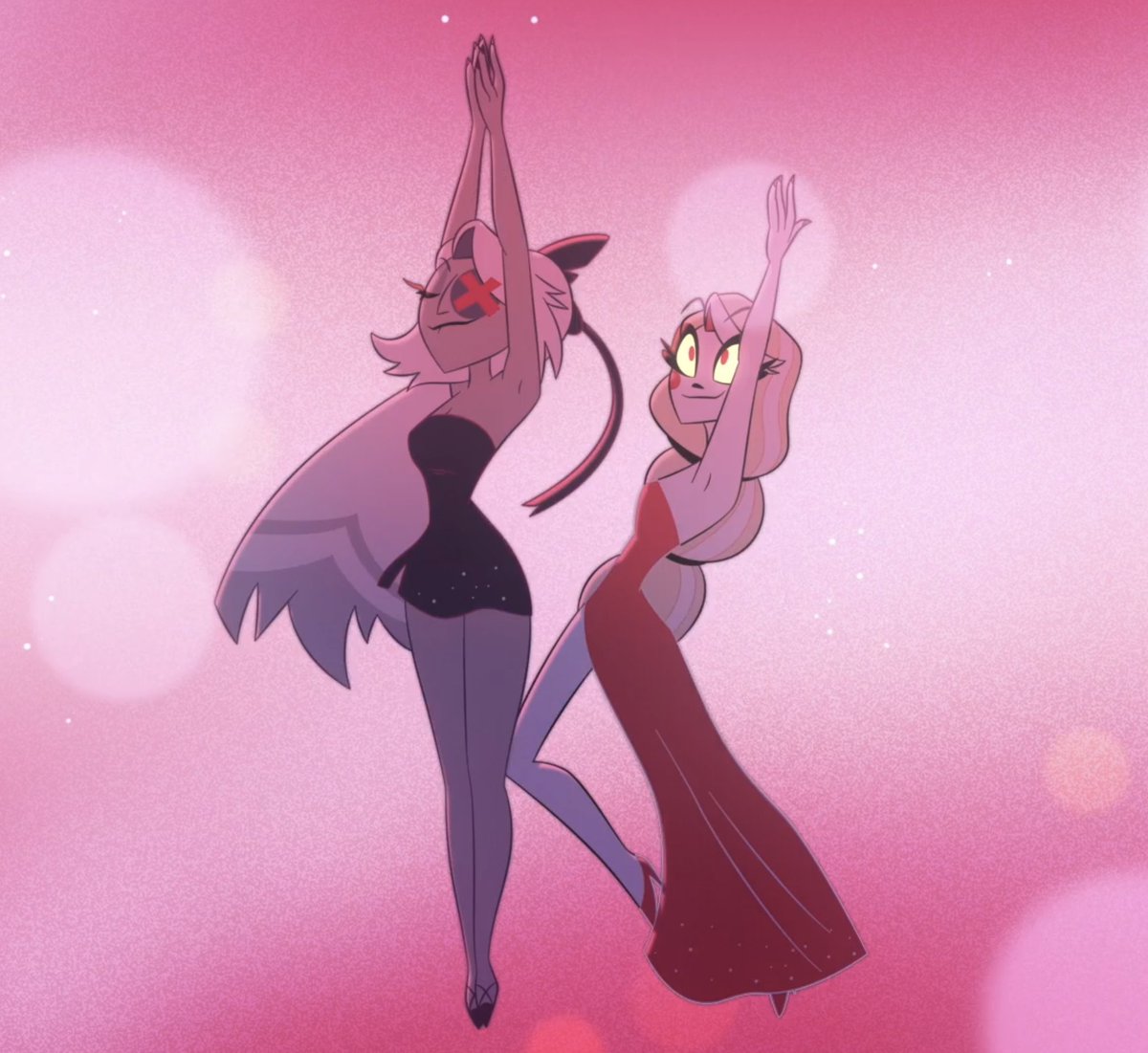 HanasakuShijin's tweet photo. When Vaggie falls at the line "fallen angel" and Charlie catches her OH THE GENIUS THAT WENT INTO THIS CHOREOGRAPHY 🌈🎀
#CHAGGIE #HazbinHotel2 #HazbinHotelSpoilers https://t.co/RjCbt4Hrtu