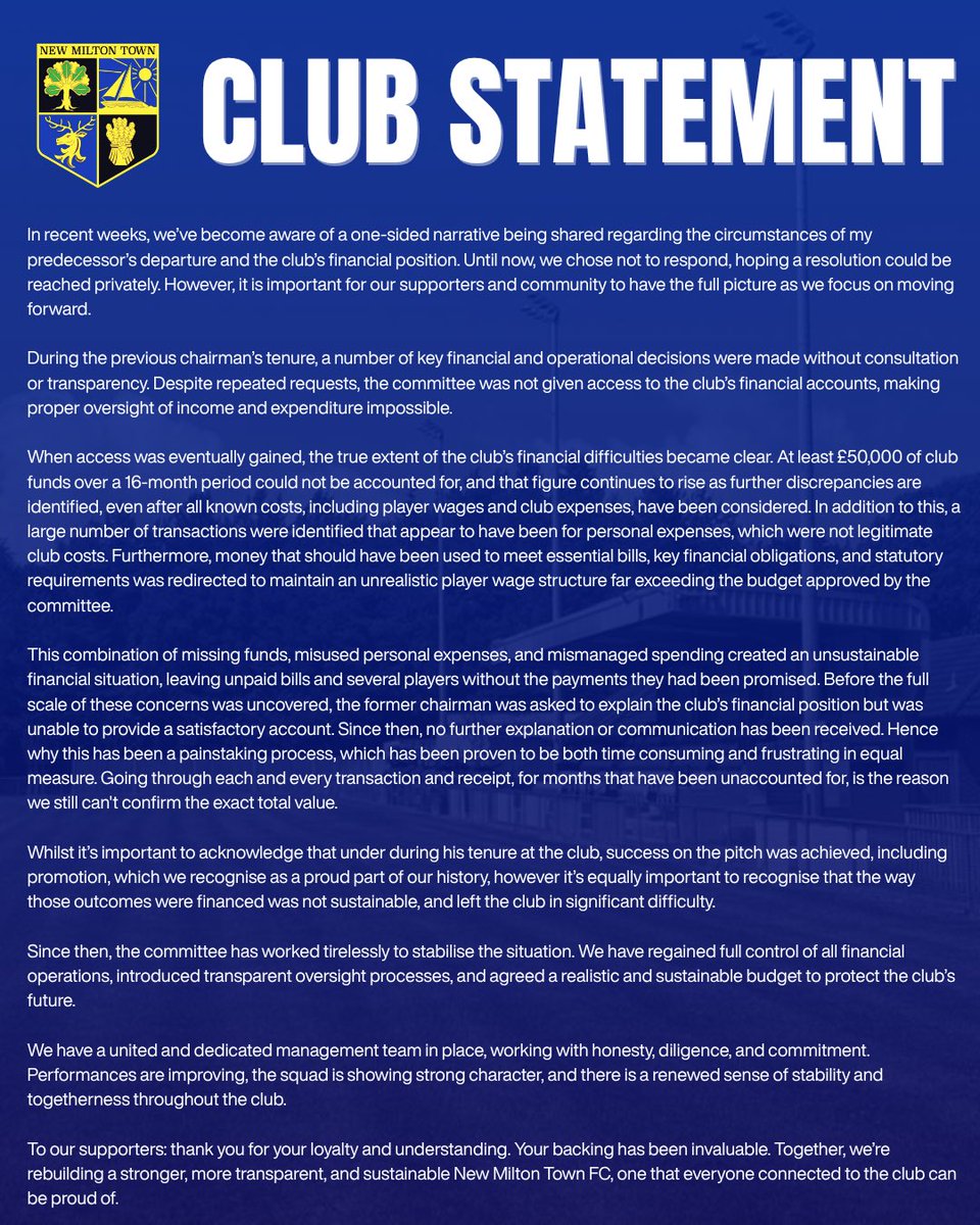 New Milton Town FC tweet media