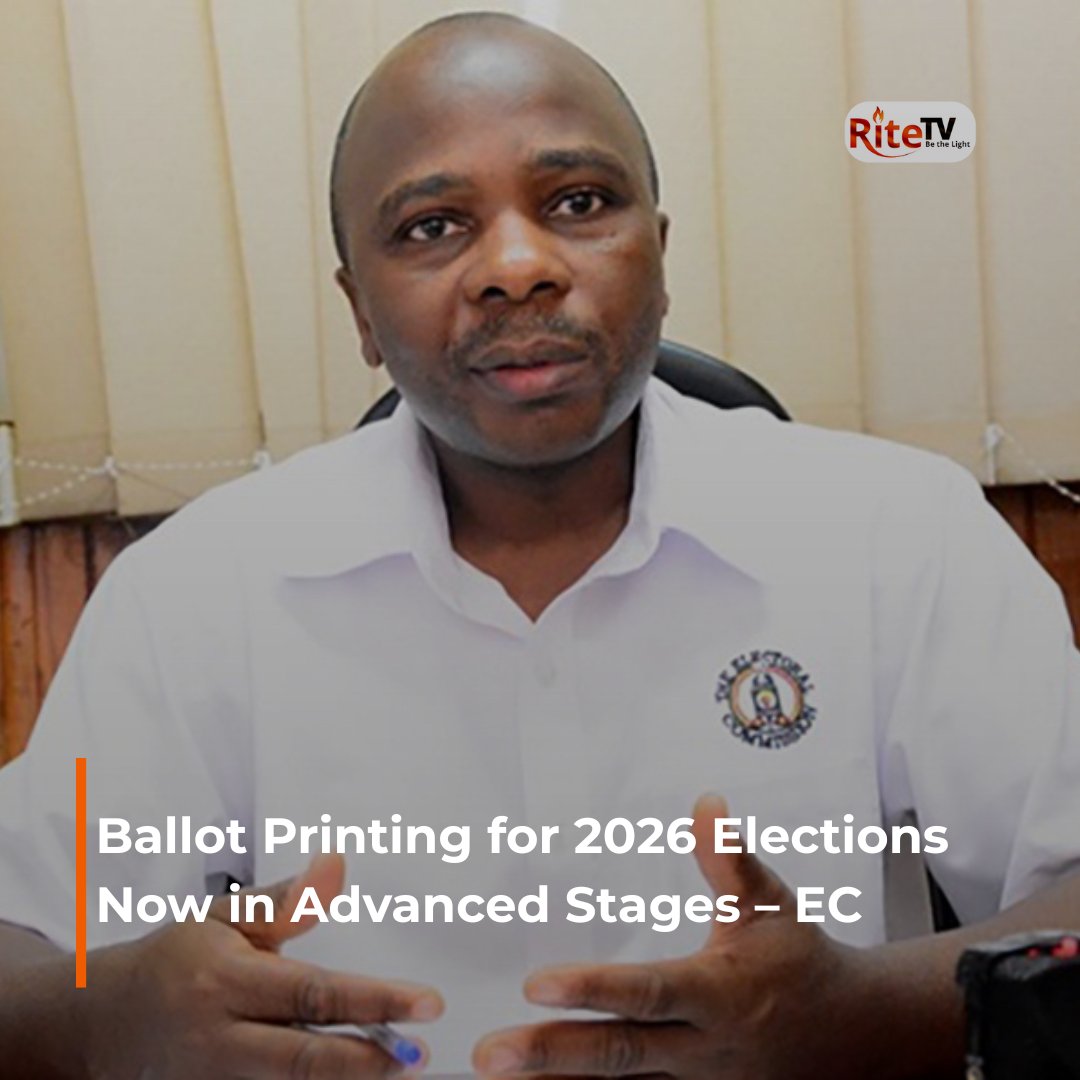 RiteTelevision's tweet image. Ballot Printing for 2026 Elections Now in Advanced Stages – EC. Read more here... tinyurl.com/3r8dc9yu
#BallotPrinting
#2026Elections
#RiteTVNewsUpdates