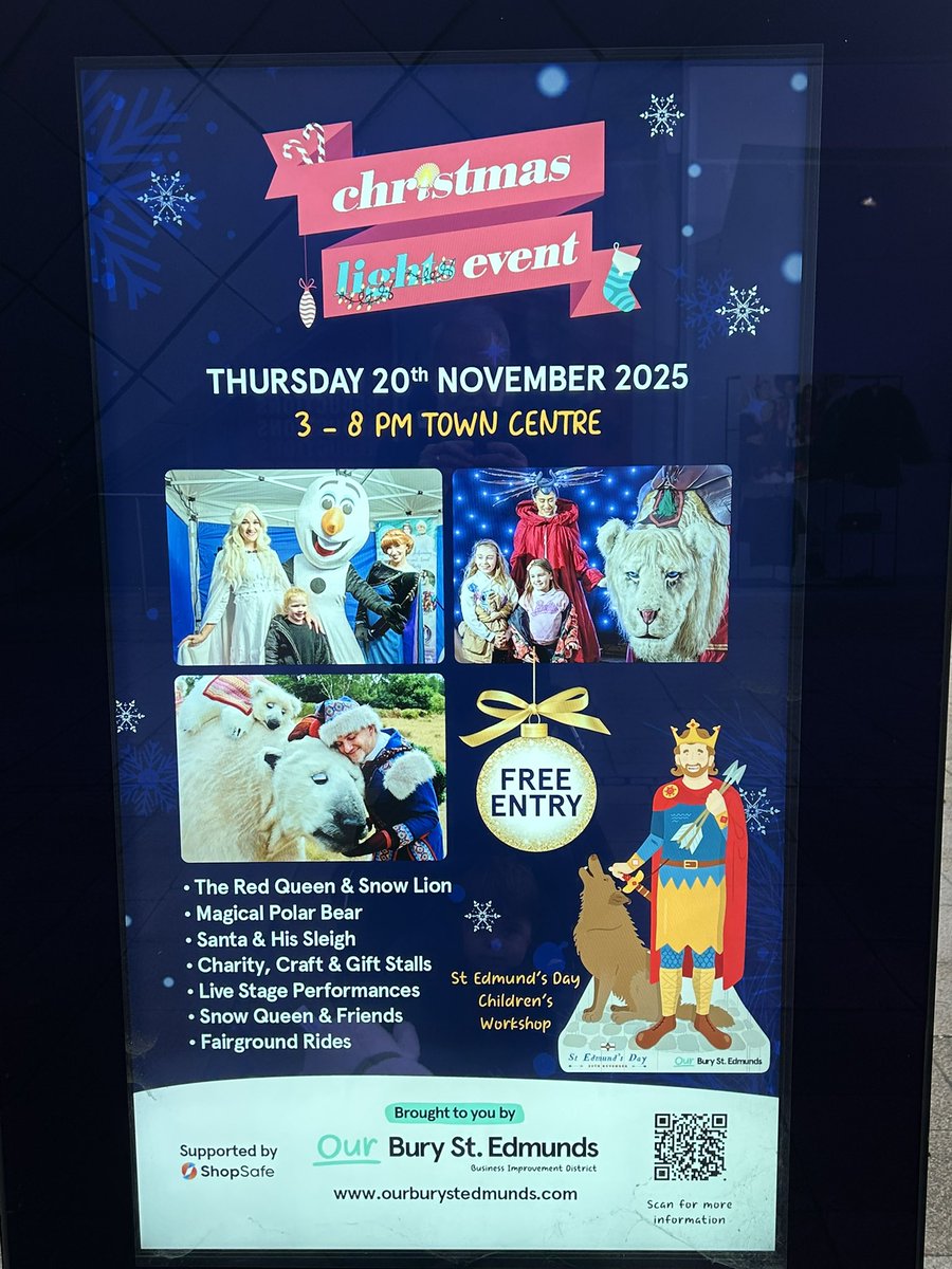&amp; this year Christmas is starting in <a href="/ourburysteds/">Our Bury St Edmunds</a> next Thursday, which is St Edmunds Day! &amp; also its when the most Dog Friendly location in the UK will be announced &amp; 🤞that will be Bury St Edmunds once again!