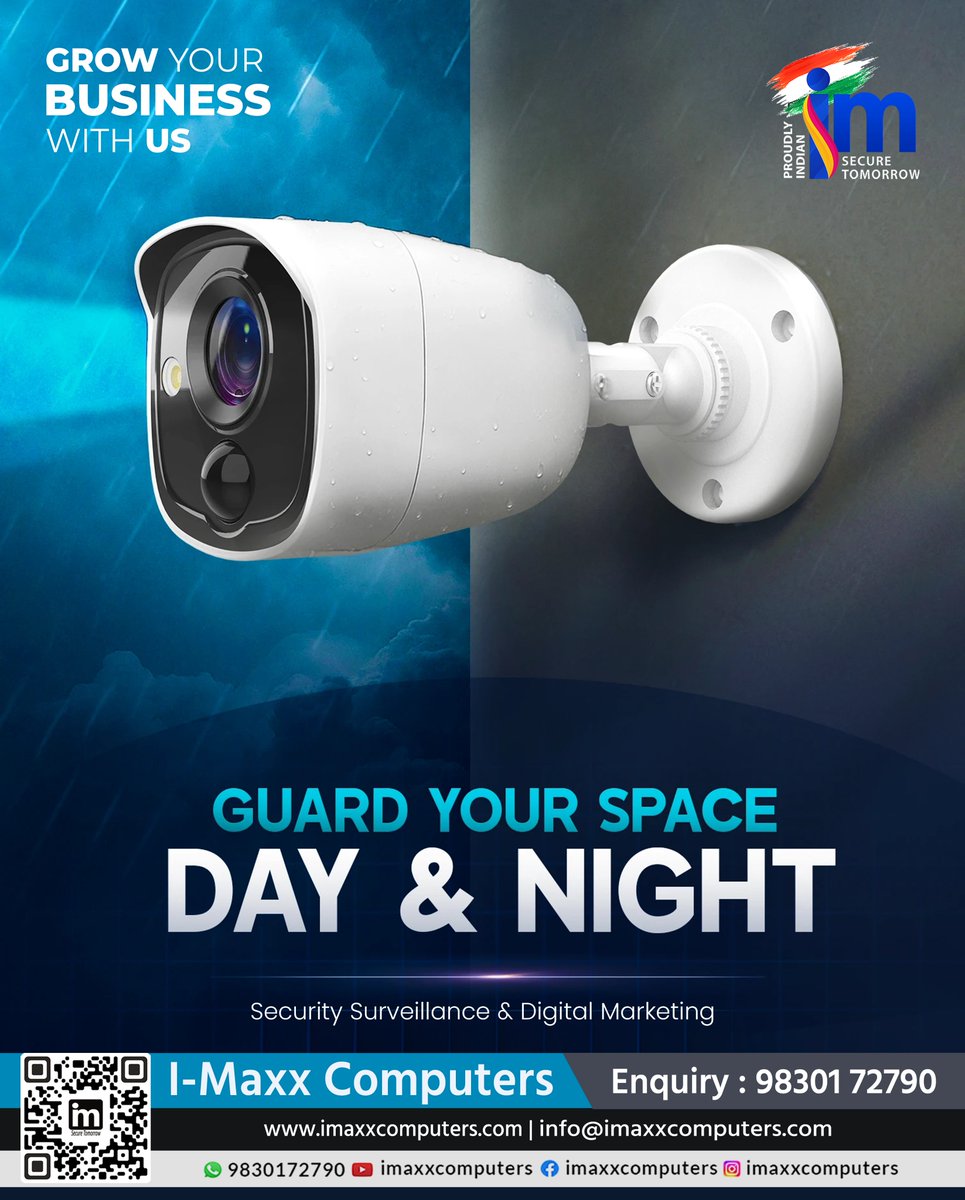 imaxxcomputers's tweet image. 🌙☀️ Our reliable surveillance solutions ensure your property is protected 24/7, providing you with complete peace of mind.

📞 9830172790
📧info@imaxxcomputers.com
🌐imaxxcomputers.com

#GuardYourSpace #DayAndNight #SecurityCamera #CCTV #SecuritySurveillance #IMaxxComputers