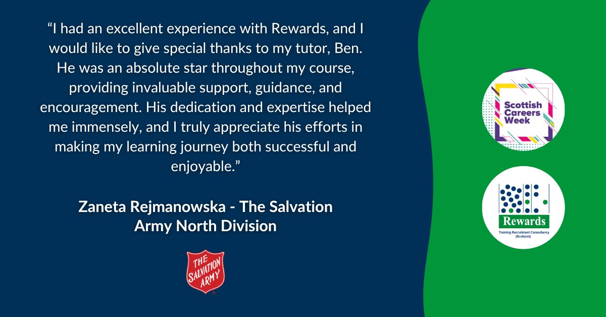 RewardsScotland's tweet image. Interested in a #ModernApprenticeship but feeling apprehensive?

At Rewards Training, our Assessors are with you every step of the way, providing guidance, support &amp;amp; encouragement. 🙌

Kick-start your career in care: rewardstraining.com/health-and-soc…

#ScotCareersWeek25 #EarnWhileYouLearn