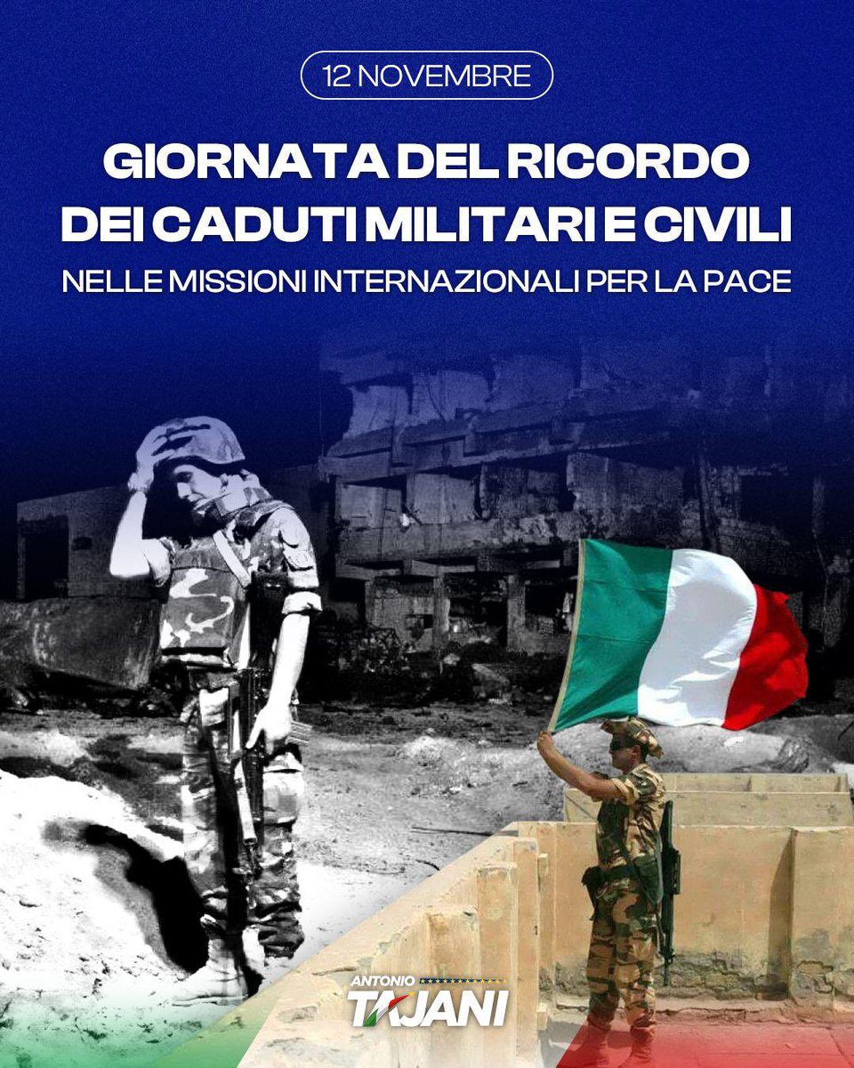 Donne e uomini impegnati a garantire la pace e la nostra sicurezza. Il loro sacrificio non sarà mai dimenticato. 
Onore ai caduti 🇮🇹

#12novembre