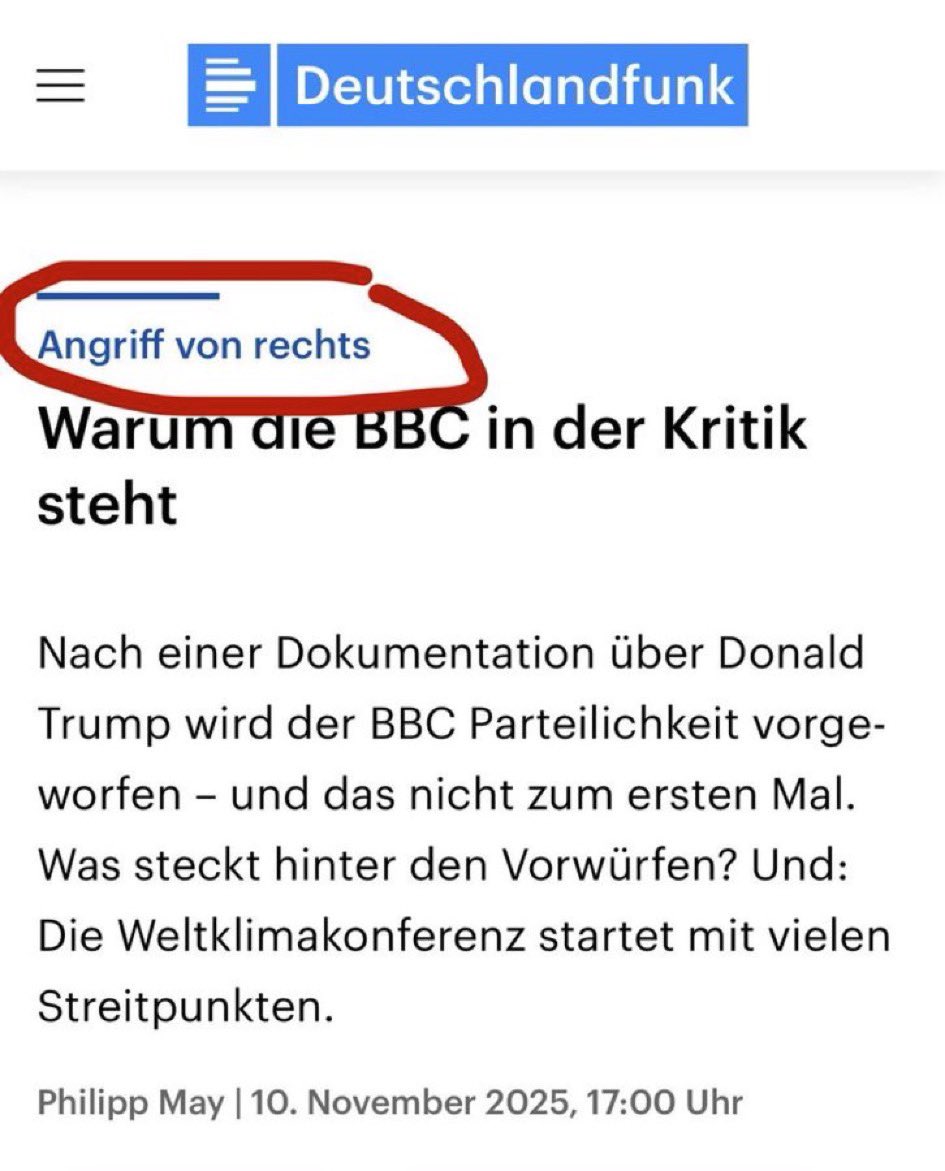 rasenspiesser's tweet image. Die #BBC hat weit auseinanderliegende Trump-Sätze so montiert, dass der Eindruck eines direkten Aufrufs zur Gewalt entsteht. Im @DLF relativiert Populismusforscherin Irina von Wiese das als „Fehler, die im Journalismus passieren“ und rahmt die Kritik als „Kampagne“. 

1/🧵
