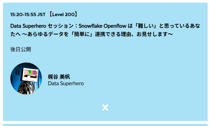 __allllllllez__'s tweet image. Snowflake BUILD JAPAN ONLINE で登壇させていただきます！
Openflow の良い話をします！よろしければご視聴くださいー！

snowflake.com/build-japan-on…

#Snowflake #SnowflakeDB #SnowflakeBUILD #AI #DataSpuerhero