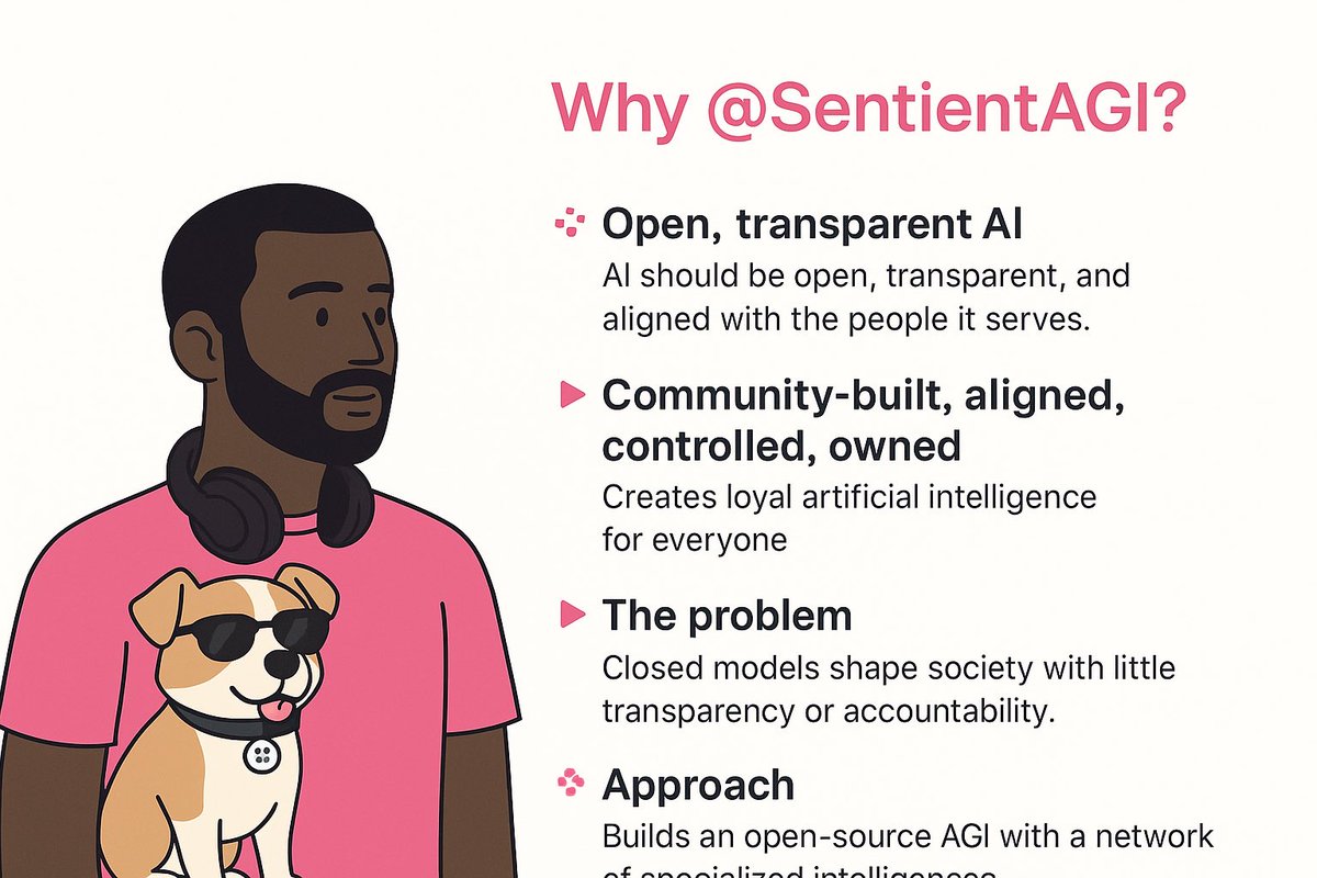 amaking519's tweet photo. Why @SentientAGI? 🤖

Right now, most of the world’s AI is being built and controlled by just a handful of powerful companies.

That means the direction of this technology, how it’s trained, what it prioritizes, and who it benefits,is shaped by corporate goals, not human values. https://t.co/L9IVT5AgAE