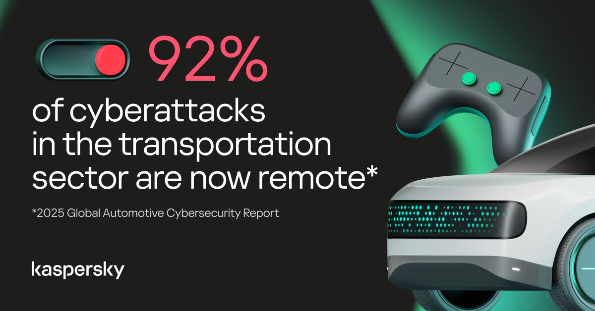 92% of attacks are remote. Your defense shouldn't be.

Meet the threat with Kaspersky's integrated platform. Combining Kaspersky Automotive Secure Gateway (KASG), Kaspersky SIEM, and Machine Learning Anomaly Detection (KMLAD), we deliver end-to-end protection from the vehicle to