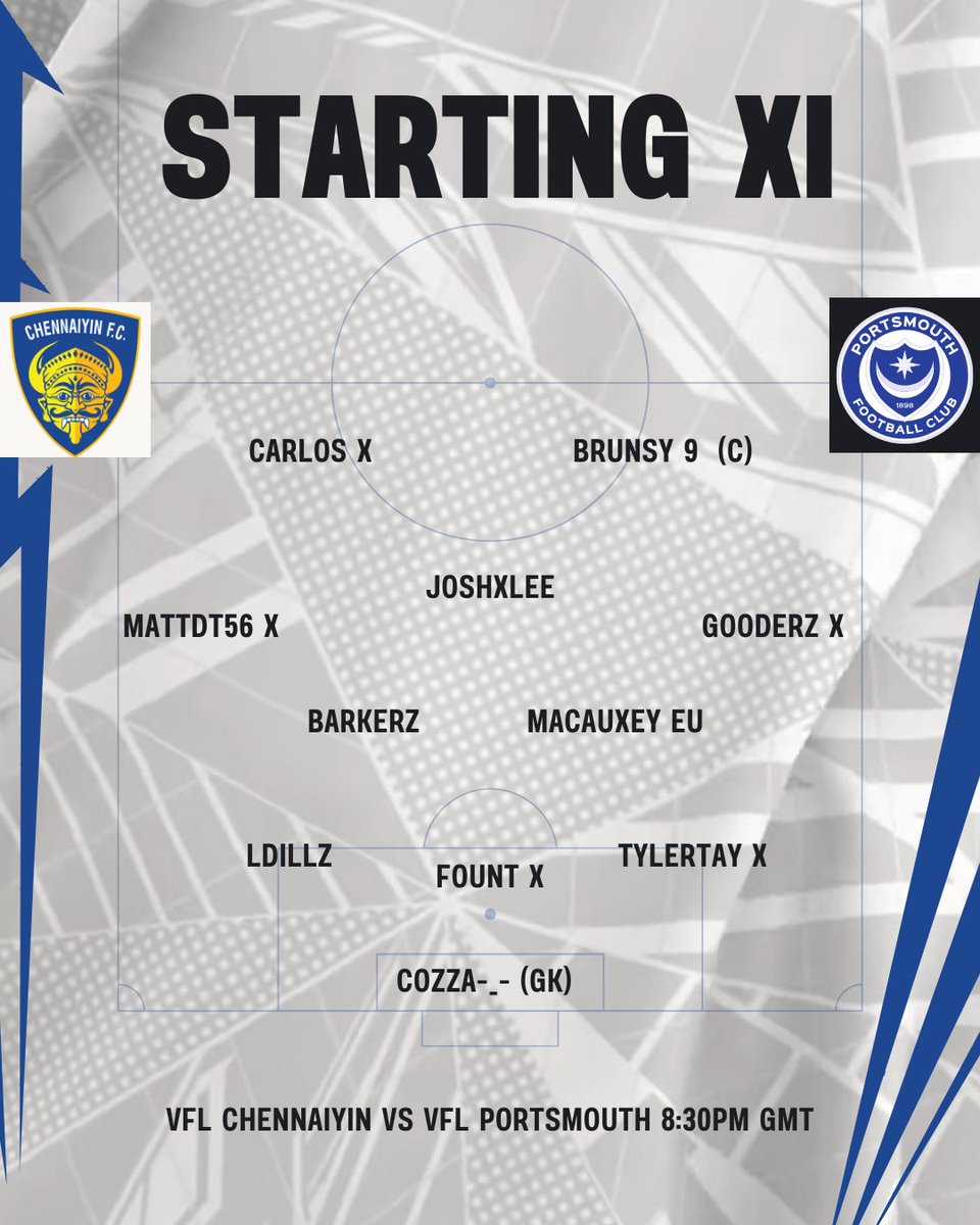 The <a href="/TheVFL_/">VFL</a> season kicks off tonight.

Cup game against Portsmouth.

8:45 

Up the chenn

<a href="/TheVFL_/">VFL</a> <a href="/Brunsy_9/">Brunsy 9 ⚒️</a> <a href="/JoshxLee14/">JoshxLee</a> <a href="/Jack__937/">Jack</a>