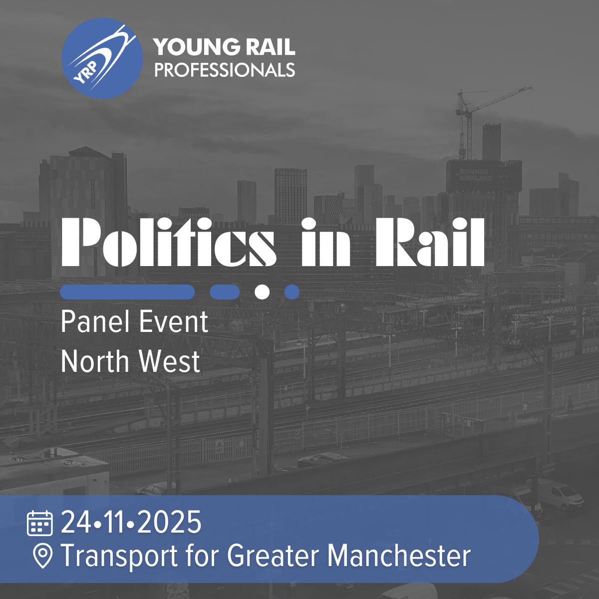Enroute_CIC's tweet photo. Join Politics in Rail by @youngrailpro – an open, insightful panel shaping the future of transport. Meet our Joint Chief Executive, David Frankal, who is also a member of the North West Committee for YRP, at the event on 24 November. 🔗 Sign up now: https://t.co/STNuehWPg7 https://t.co/64RV3iBXe6