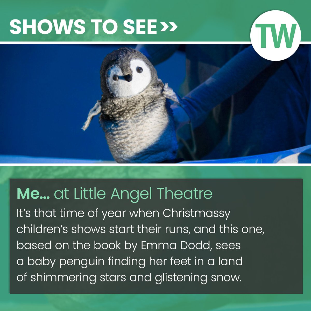 Among our recommended shows to see in London this week: 'Me…' at Little Angel Theatre from 15 Nov-25 Jan.  

Get more show tips here: bit.ly/3JwUHIm

<a href="/LittleATheatre/">Little Angel Theatre</a>
