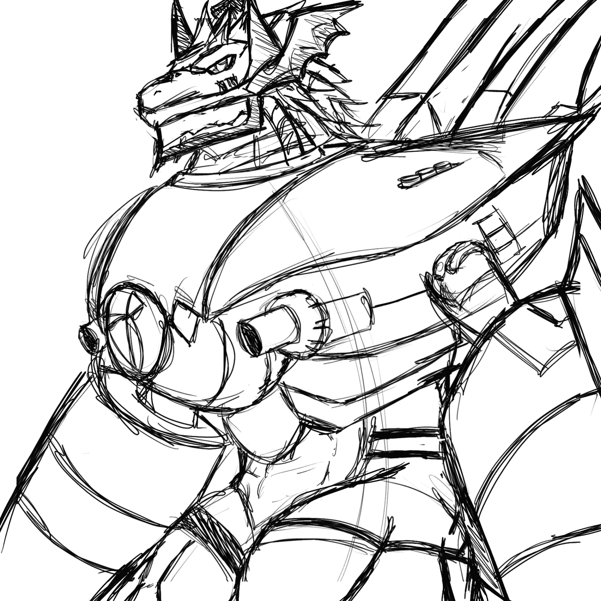 Random Digi warmup sketches!
#Digimon #Sketch #Gigadramon #Megadramon #Wargrowlmon #DigimonArt