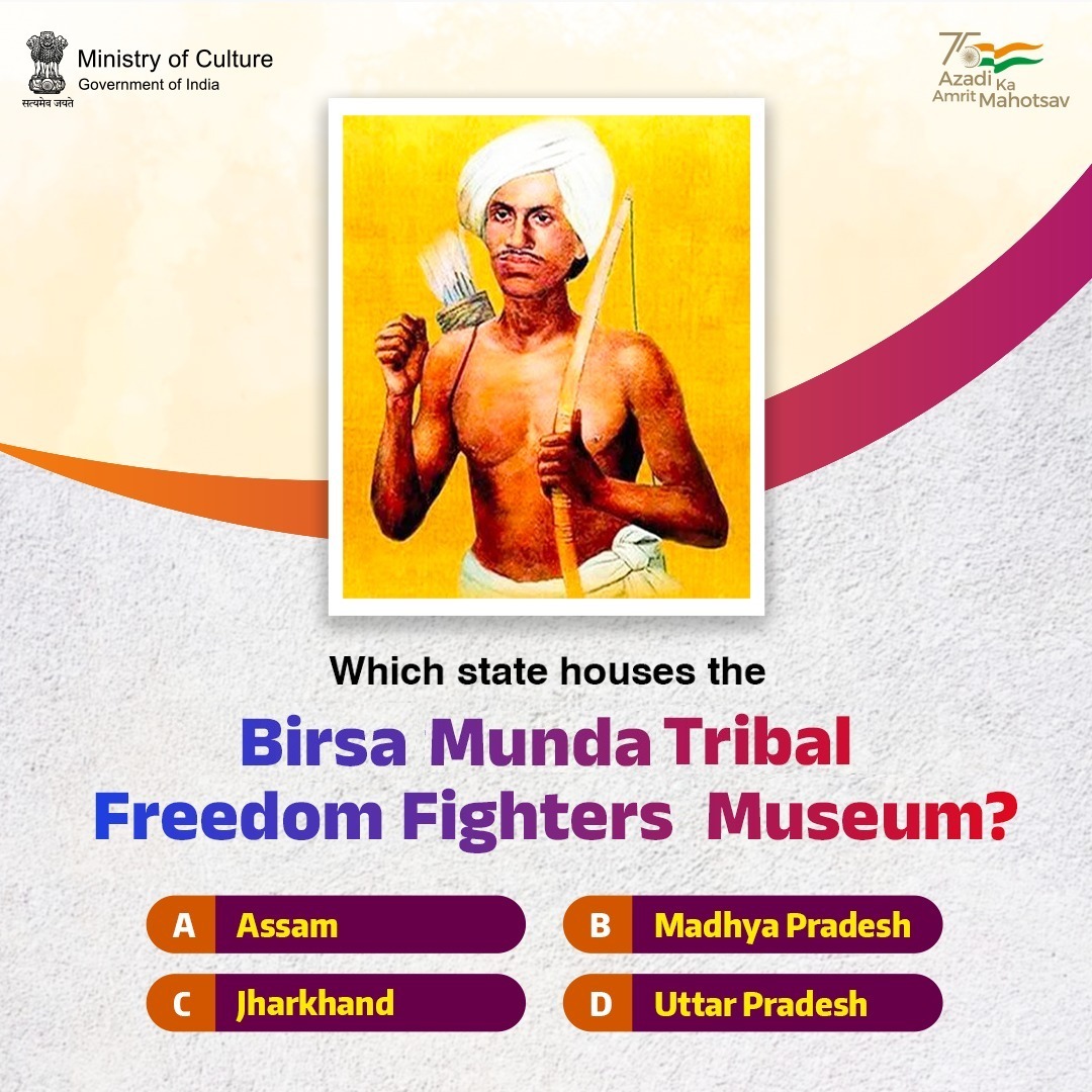 SWRRLY's tweet image. #JustQuizzing time!   
Share your answer in the comment section. 
Tag your friends and stay connected with us for interesting trivia &amp;amp; quizzes.  
#AdiParampara #JanjatiyaGauravDivas