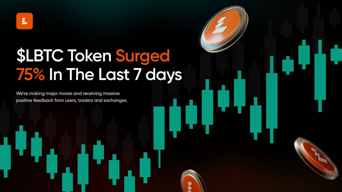 👀 Did you see that?!

The $LBTC token surged 75% in the last 7 days!

📈 We’re making major moves and receiving massive positive feedback from users, traders and exchanges.

Ready for the Buyback &amp; Burn campaign? 👇