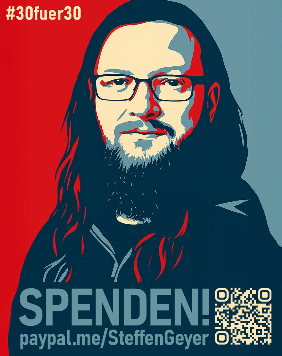 Hoffnung wächst aus Handeln. #30fuer30 wächst aus eurer Solidarität.🌱

Dank allen neuen Spender:innen:
Konstantin, Patrick, Dominique, Joscha, Norbert, Jonas, Tobias, Constanze, Christoph, Eszter, Jochen, Florian, Aron, Marvin, Lars, Simon &amp; Maik. 💚

👉 paypal.me/SteffenGeyer