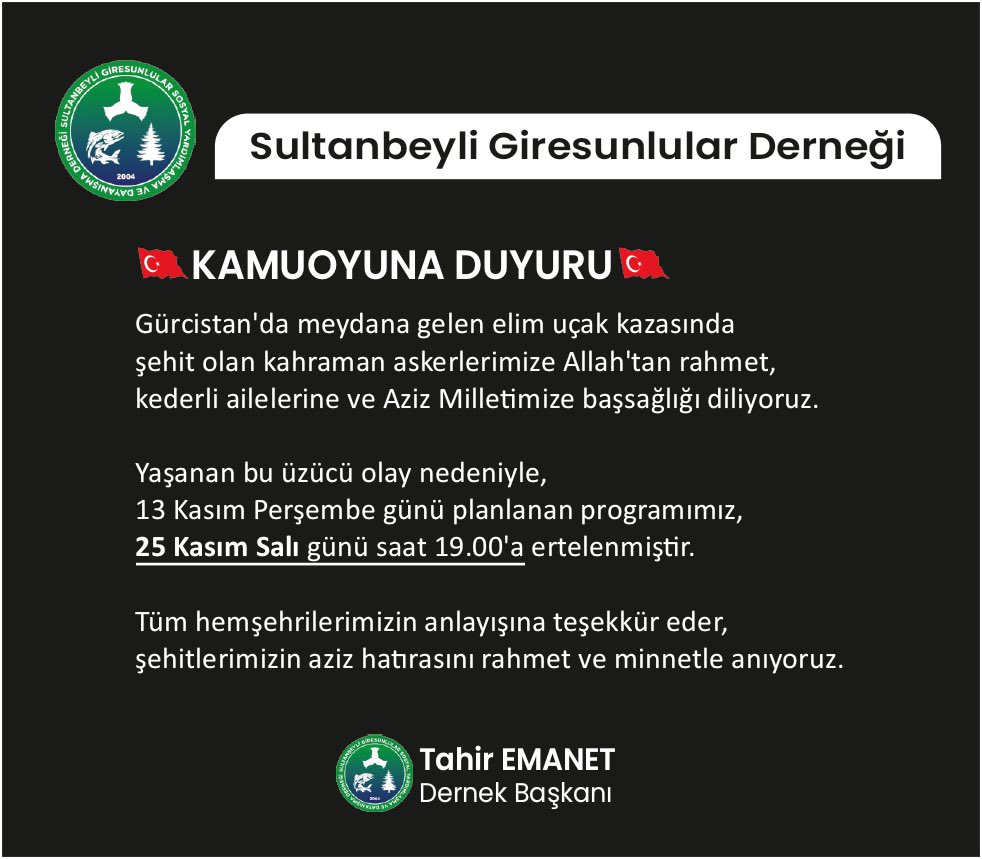 🇹🇷 KAMUOYUNA DUYURU 🇹🇷