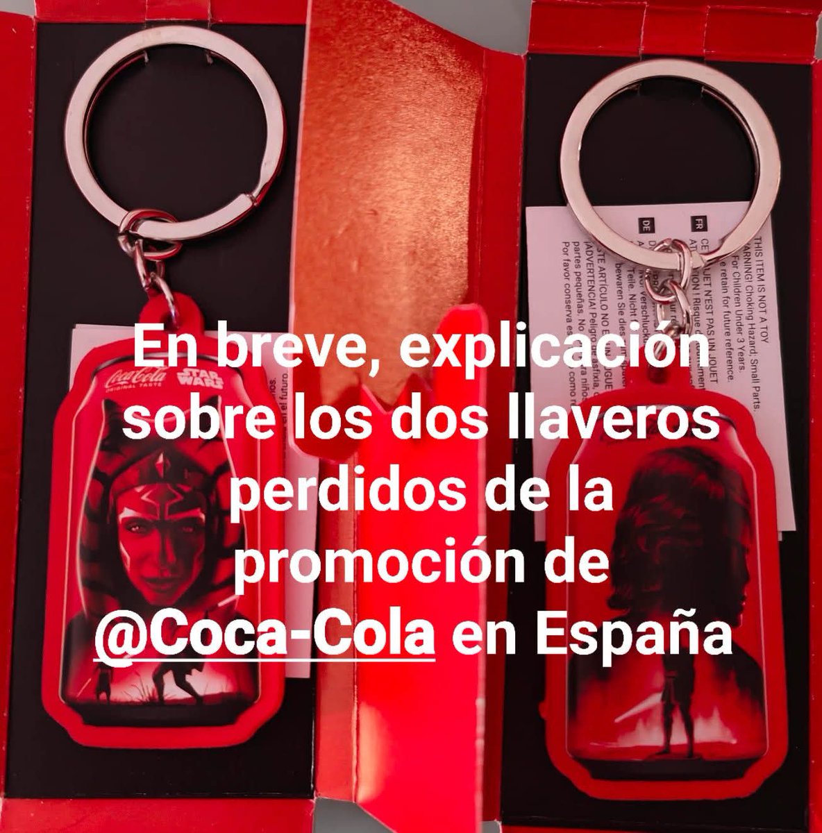dengar69's tweet image. El secreto mejor guardado de la promoción de @CocaCola_es , los tesoros encontrados, los llaveros de #Anakin y #Ashoka salen a la luz, los has conseguido? @StarWarsSpain @DisneySpain @DisneyPlusES @Lucasfilm #cocacola #cocacolastarwars #starwars