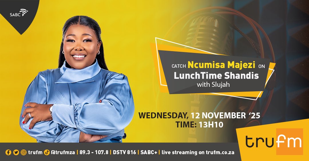 trufm's tweet photo. #Skaftin #Uvala
Weβre joined by two powerhouse womenπUmhlobo Wenene FM broadcaster Blaq Maci and businesswoman Ncumisa Majezi.
#LunchTimeshandis https://t.co/y8DYBSlFXM