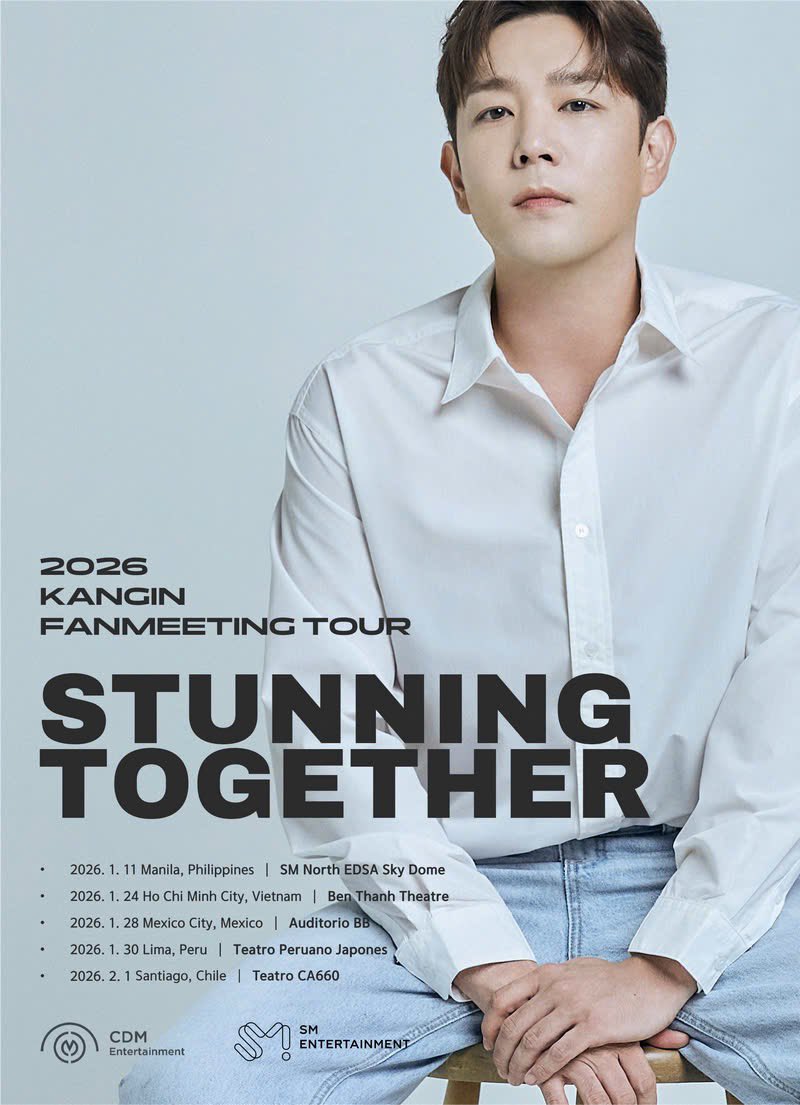 ✨ KANGIN FANMEETING TOUR: STUNNING TOGETHER in HO CHI MINH ✨
We’re excited to announce Kangin’s first fanmeeting in Vietnam!💙

📅 Jan 24, 2026
📍 Ben Thanh Theater, HCMC

A night full of love &amp; memories awaits! 💫
#Kangin #KanginInVietnam #Fanmeeting2026 #ELF #CDMEntertainment