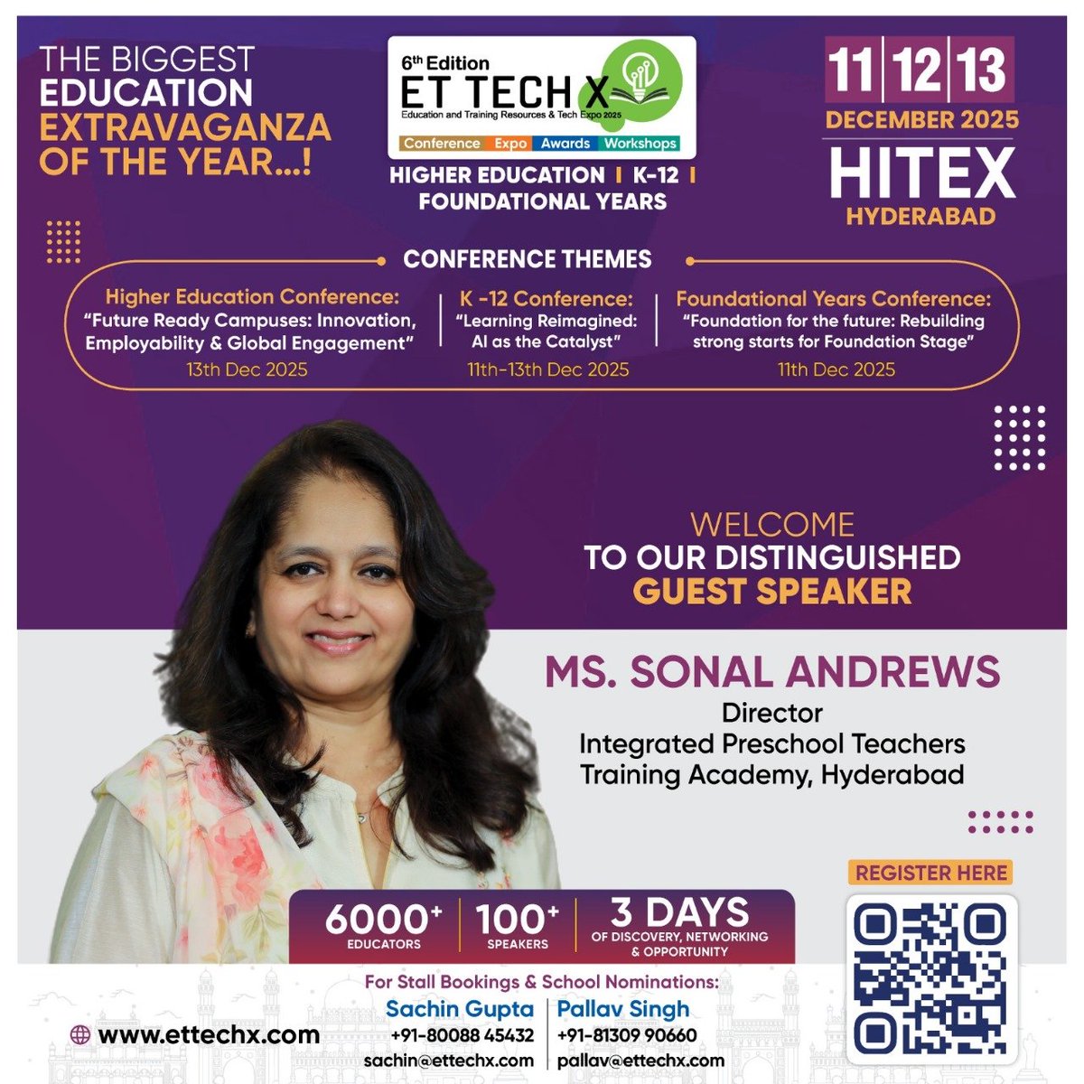 SDPromoMedia's tweet image. 🤯 The Future of Learning Starts Here!

Join #ETTECHX in Hyderabad with Dr. Chinu Agrawal &amp;amp; 100+ speakers shaping tomorrow’s education.

📅 Dec 11–13, 2025 | 📍 HITEX, Hyderabad
🔗 Register: ettechx.com
#EdTechRevolution